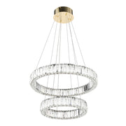 Rias 70w CCT Dim LED 2 Tier Pendant Gold with Remote