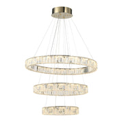 Rias 150w CCT Dim LED 3 Tier Pendant Gold with Remote