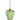 Ribbon Medium Pendant Gold with Green Ribbed Glass