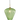 Ribbon Large Pendant Gold with Green Ribbed Glass