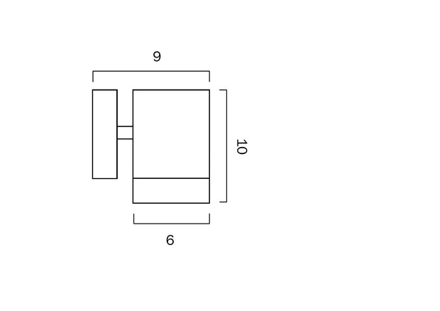 RIVA 4w 3000K GU10 Stainless Steel Down Only IP44 Wall Light