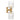 Riven 2 Light E14 Wall Light Antique Gold with Ribbed Clear Glass