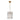 Riviera 1 Light Gold with Clear Ice Glass Panels E27 Pendant