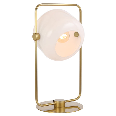 Rocha E27 Table Lamp Antique Gold and Opal