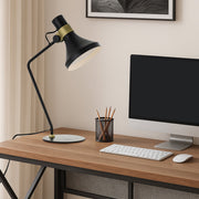 Roma Table Lamp Black and Brass