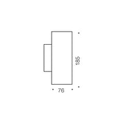 RVIN Black GU10 IP54 Up and Down Light
