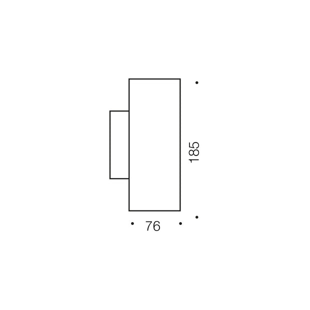 RVIN Black GU10 IP54 Up and Down Light