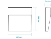 Regis 4W LED CCT IP54 Surface Mount Step Light White