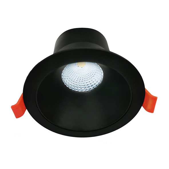 Rex 9W Tricolour LED Downlight Matt Black