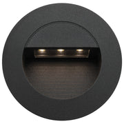 Rye 1.2W LED Round Steplight Black