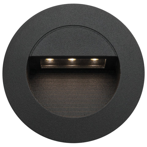 Rye 1.2W LED Round Steplight Black