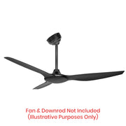 Sloped Ceiling Kit 45 Degrees to Suit ThreeSixty DC Fans Black