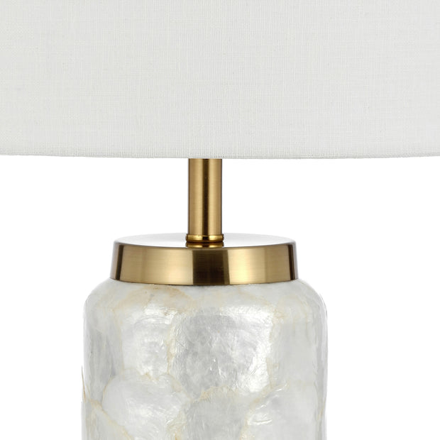 Seneca Table Lamp Gold and Shell Detail
