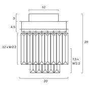 Serene Crystal Batten Fix Light