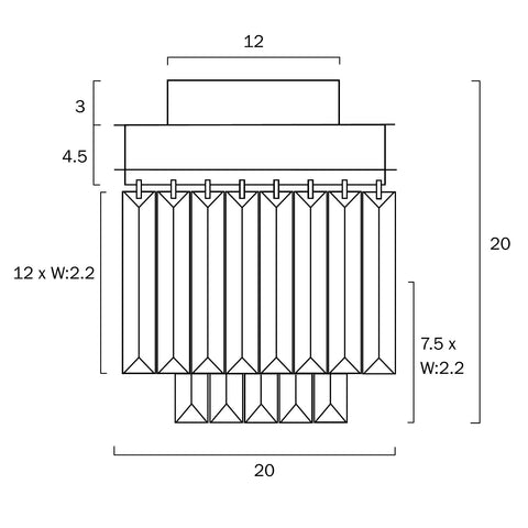 Serene Crystal Batten Fix Light