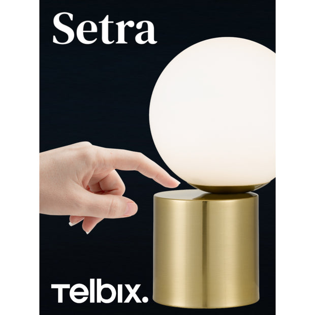 Setra 5w 3000K E14 Touch Lamp Gold and Opal