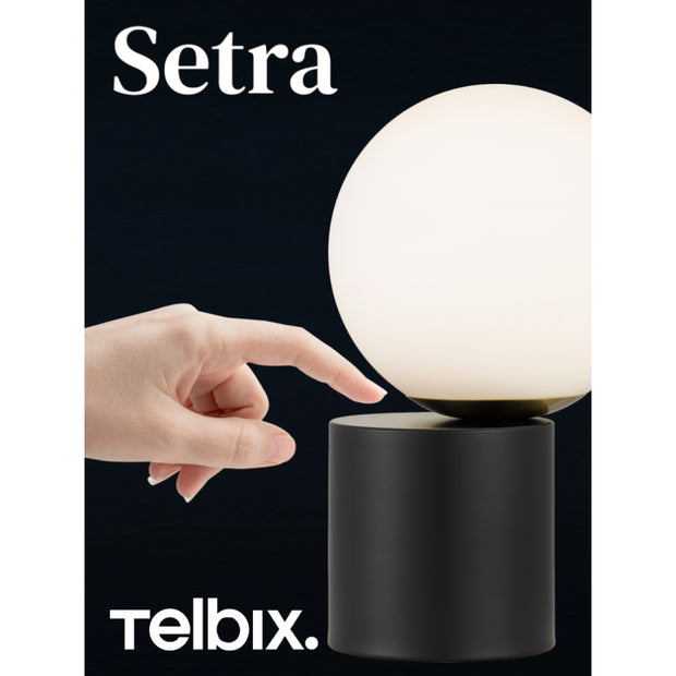 Setra 5w 3000K E14 Touch Lamp Black and Opal
