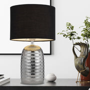 Sevia Table Lamp Silver and Black