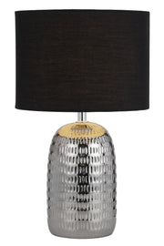 Sevia Table Lamp Silver and Black