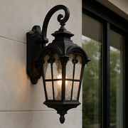 Shelton IP44 Exterior Wall Light Black Sand