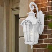 Shelton IP44 Exterior Wall Light White Sand