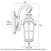 Shelton IP44 Exterior Wall Light White Sand