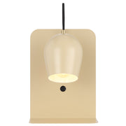 Shyn Wall Light with Switch Beige with Antique Brass