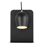 Shyn Wall Light with Switch Black with Antique Brass