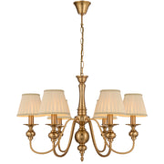 Siedel 6lt Pendant Copper with Cream Shades