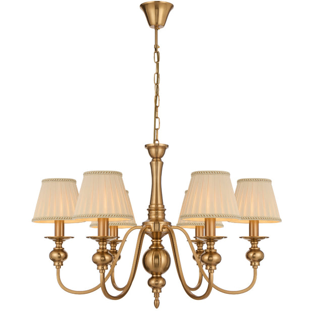 Siedel 6lt Pendant Copper with Cream Shades