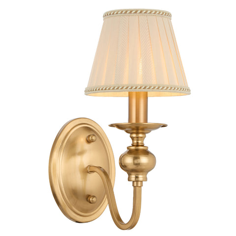 Siedel 1lt Wall Light Copper with Cream Shade