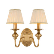 Siedel 2lt Wall Light Copper with Cream Shades