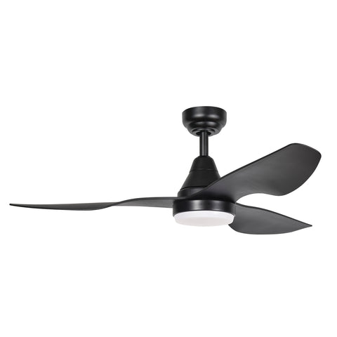 Simplicity Fan DC 45 Inch Matt Black with 18W LED 3CCT