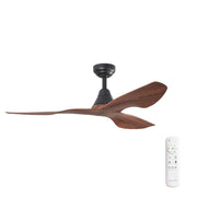 Simplicity DC 45 Black Ceiling Fan with Walnut Blades