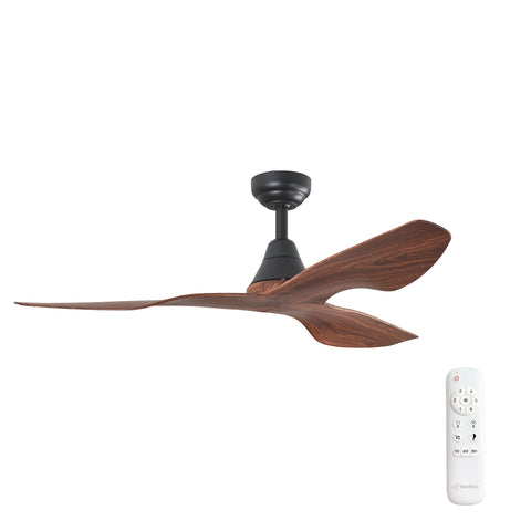 Simplicity DC 45 Black Ceiling Fan with Walnut Blades