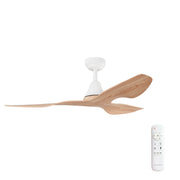 Simplicity DC 45 White Ceiling Fan with Oak Blades