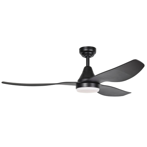 Simplicity 52 Inch DC Fan Matt Black with 18w LED CCT