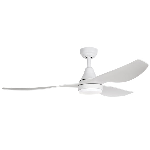 Simplicity 52 Inch DC Fan Matt White with 18w LED CCT