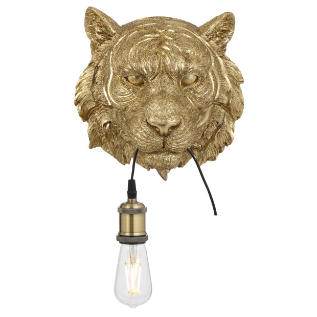 Simba Wall Light with Switch Shiny Gold