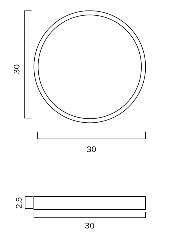 SKY 24w LED CCT Triac Dimmable White Trim IP44 30cm Oyster