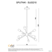 Sputnik Ten Light Pendant Black