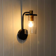 Raymont Wall Light Black and Clear