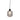 MARCONI.18 Black with Ripple Clear Glass Small Pendant