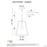 Southport 30 Single Pendant Brushed Chrome