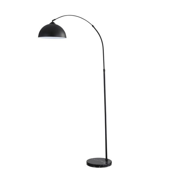 Marmo Arc Floor Lamp with Marble Base Black