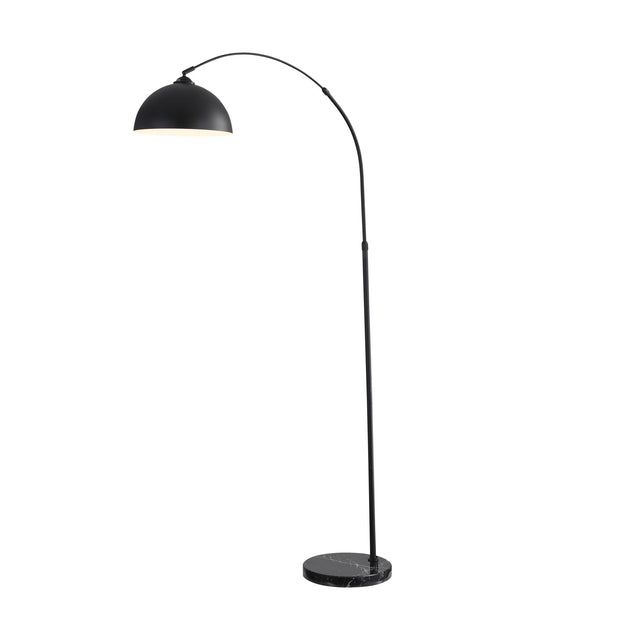 Marmo Arc Floor Lamp with Marble Base Black