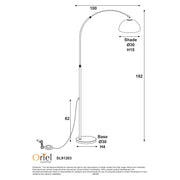Marmo Arc Floor Lamp with Marble Base Black