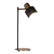 ARI Black With Antique Brass E27 Desk Lamp