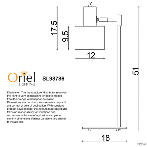 ARI Black E27 Desk Lamp