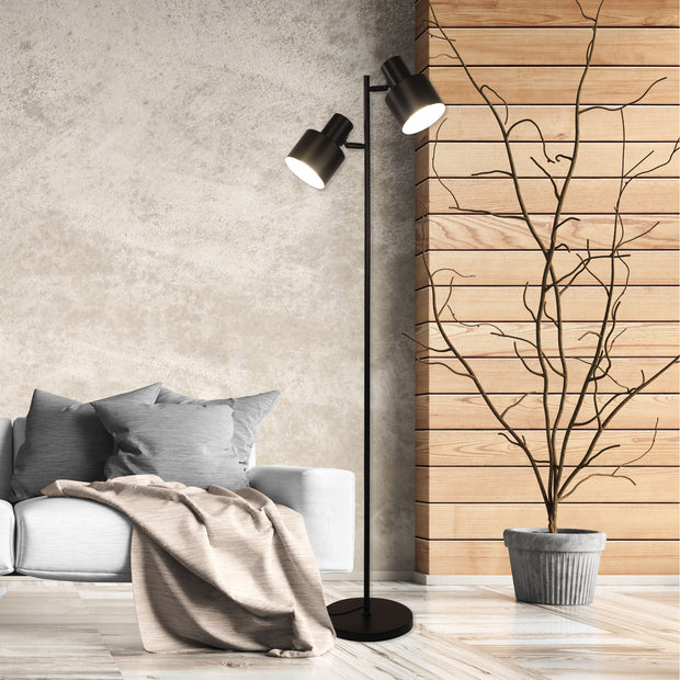 ARI Twin Black E27 Floor Lamp